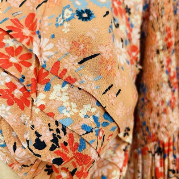 Jessica Simpson Dress Women 2X Canyon Sunset Blooming Pastures Midi Prairie NWT - Picture 8 of 11